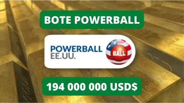 Bote PowerBall online 194 millones