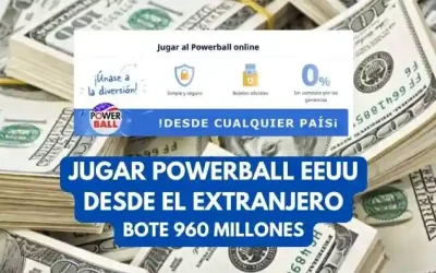 Jugar Powerball Estados Unidos bote 960 millones