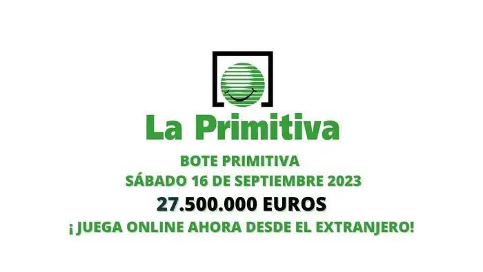 Jugar Primitiva sábado online bote 27,5 millones