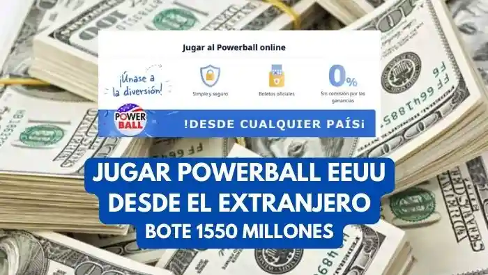 Jugar Powerball Estados Unidos bote récord 1550 millones