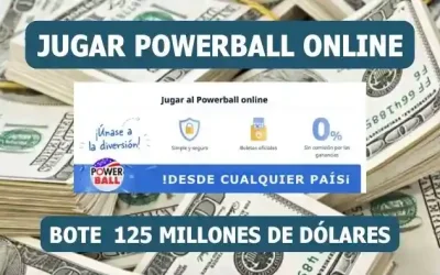 Jugar Powerball online bote 125 millones