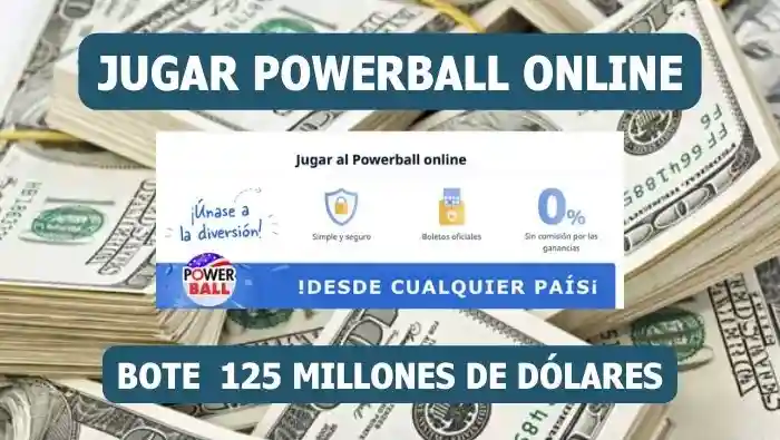 Jugar Powerball online bote 125 millones
