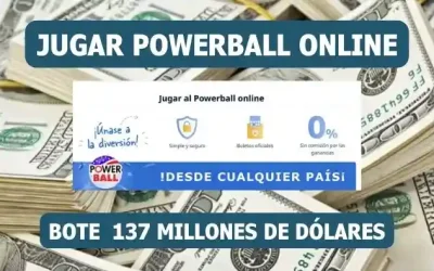 Jugar Powerball online bote 137 millones