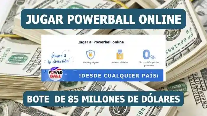 Jugar Powerball online bote 85 millones