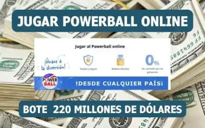 Jugar Powerball Estados Unidos online bote 220 millones