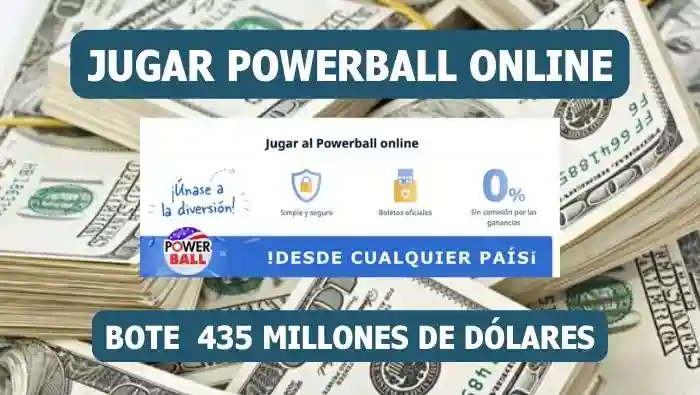 Jugar Powerball Estados Unidos online bote de 435 millones