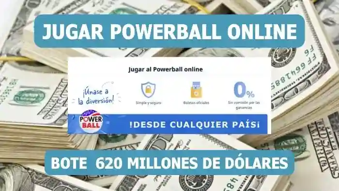Jugar Powerball Estados Unidos online bote de 620 millones