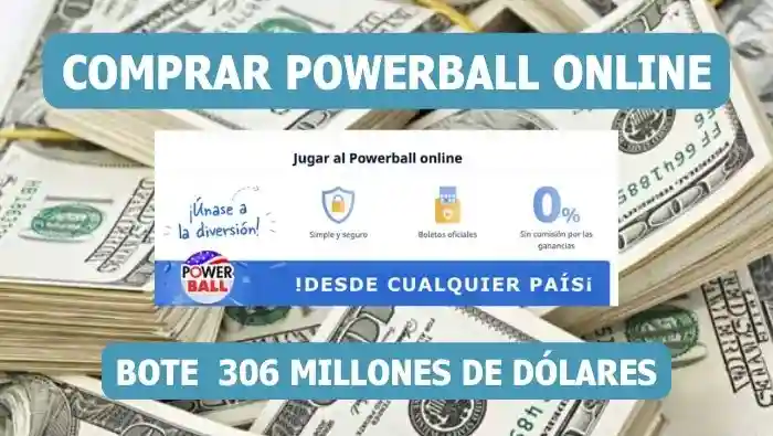 Jugar Powerball Estados Unidos online bote de 306 millones
