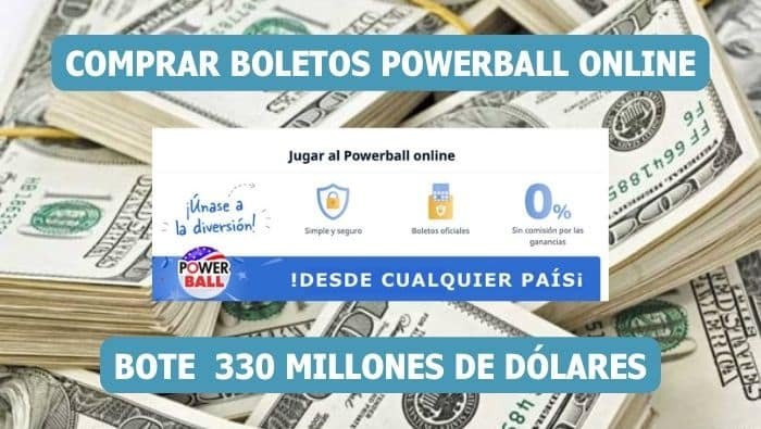 Jugar Powerball USA online bote 330 millones
