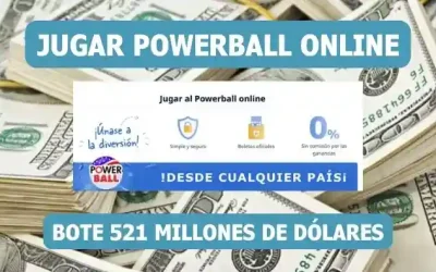 Jugar Powerball USA online bote 521 millones