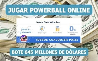 Jugar Powerball USA online bote 645 millones