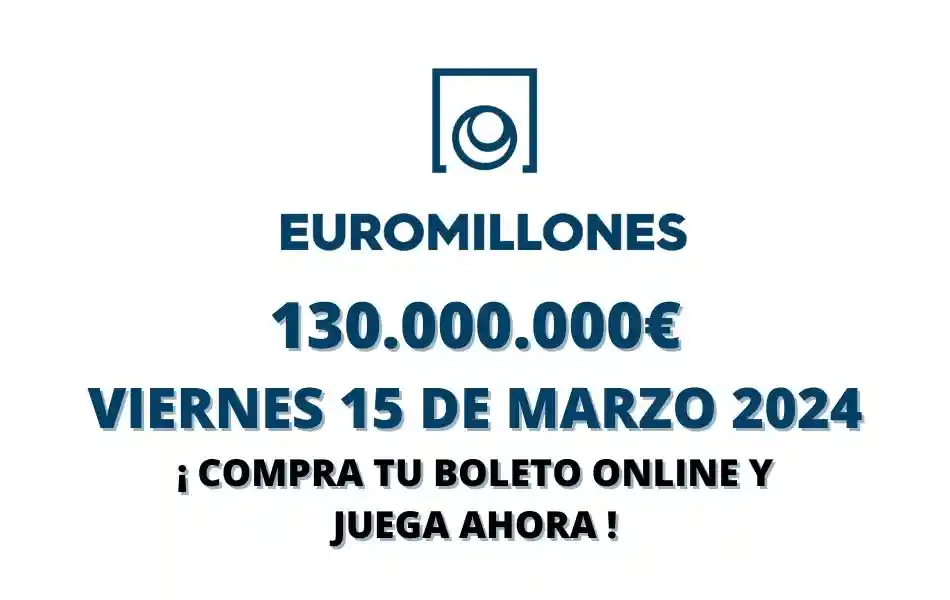 Próximo Bote Euromillones viernes 130 millones