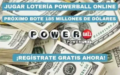 Jugar Powerball online próximo bote 185 millones
