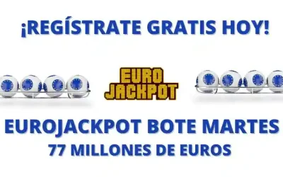 Jugar Eurojackpot online bote martes 77 millones