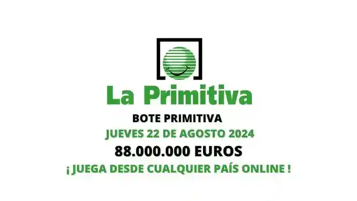 Jugar La Primitiva online bote jueves 88 millones