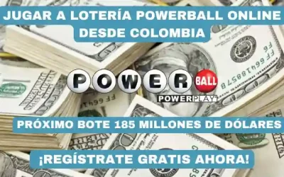 Jugar a Powerball desde Colombia bote 185 millones