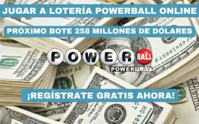 Jugar Powerball online bote de lunes 258 millones