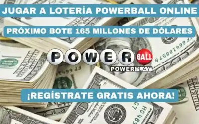 Jugar al Bote Powerball lunes 165 millones