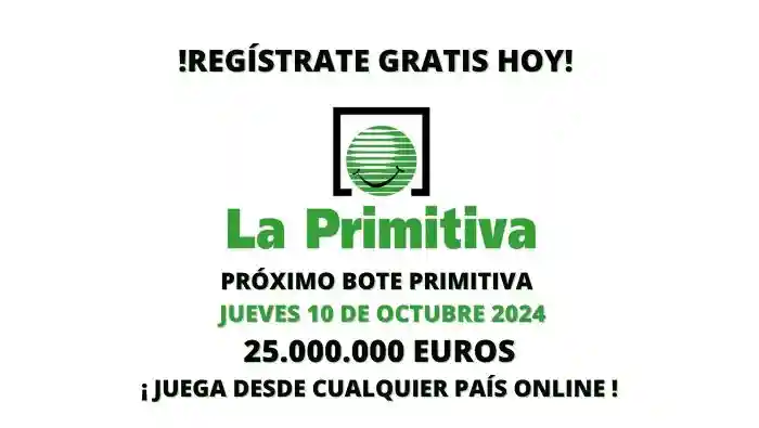 Jugar La Primitiva online bote 25 millones
