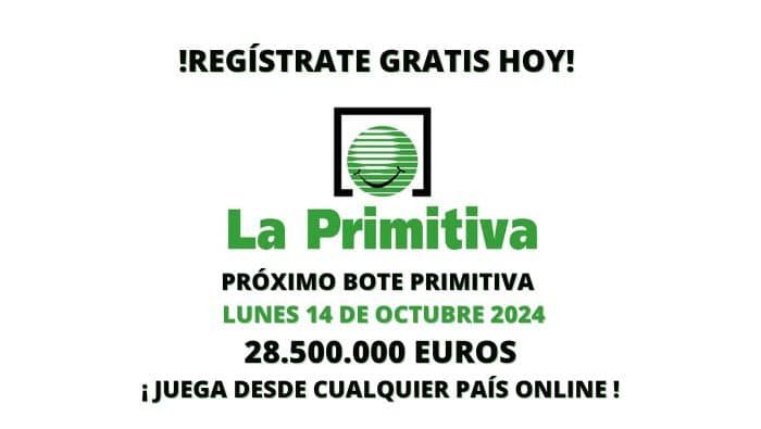 Jugar a La Primitiva online bote 28 500 000 euros