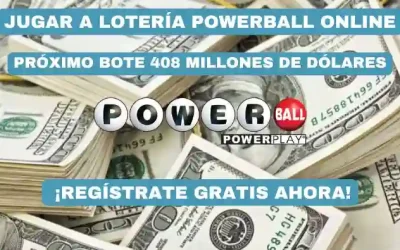 Jugar Powerball online bote 408 millones