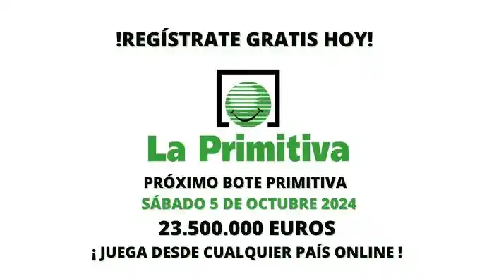 Jugar La Primitiva online bote 23 500 000 euros
