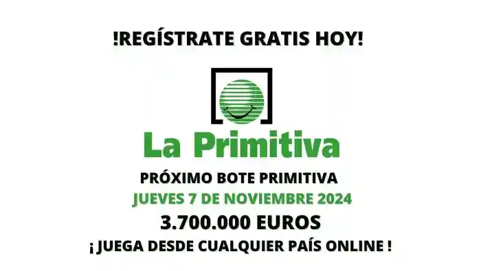 La Primitiva online bote 3 700 000 euros