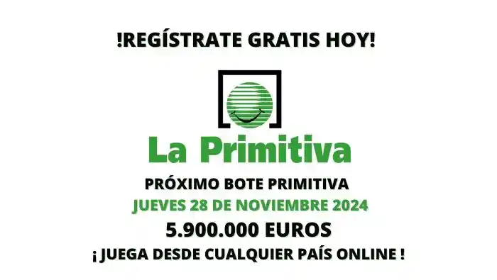 Jugar a La Primitiva online: bote 5 900 000 euros