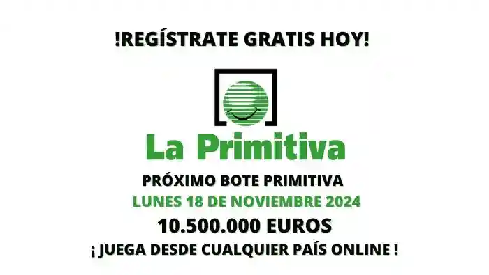 Lotería Primitiva online bote 10 500 000 euros