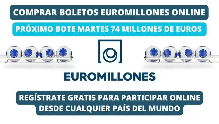 Jugar Euromillones Online Bote martes 74 millones