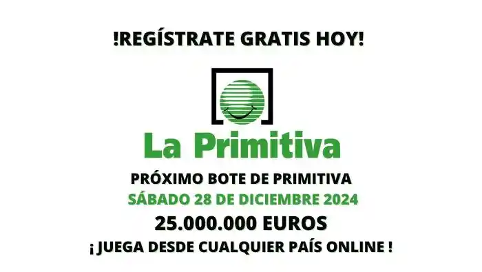 Jugar La Primitiva hoy en el extranjero bote 25 millones