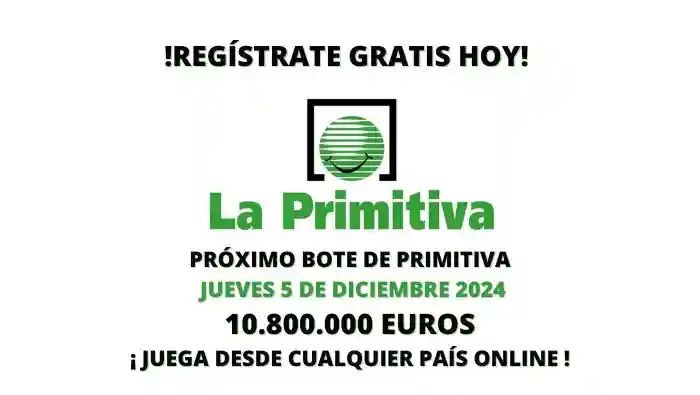 Jugar a La Primitiva online bote 10 800 000 euros