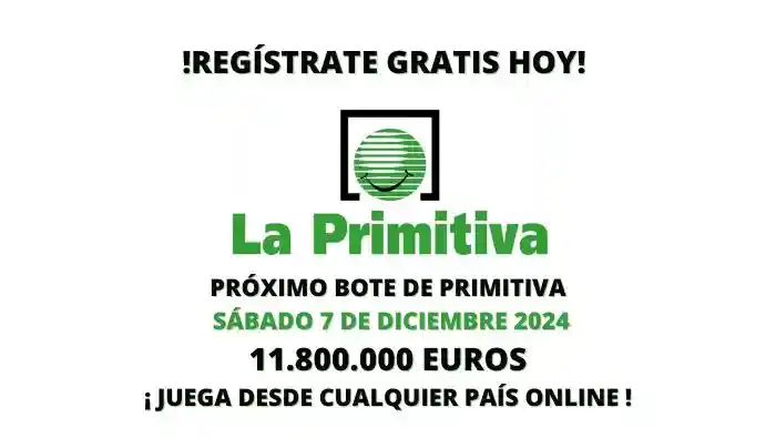 La Primitiva online bote 11 800 000 euros