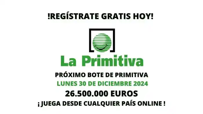 La Primitiva de hoy bote 26 500 000 euros