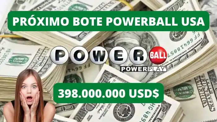 Jugar a Lotería Powerball USA bote 398 millones