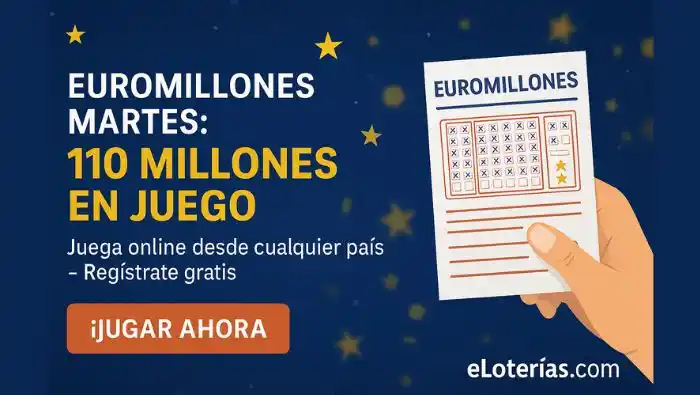Participa online en Euromillones desde el extranjero por el bote de 110 millones este martes