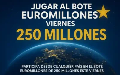 Jugar al bote Euromillones viernes 250 millones