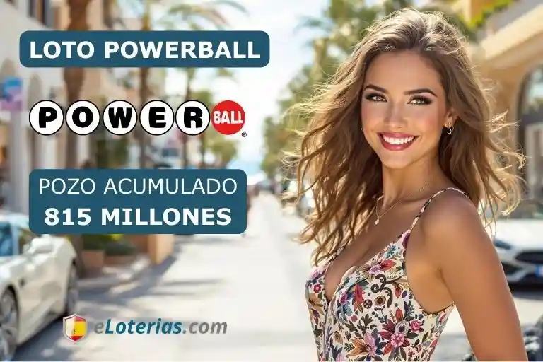 Loto Powerball: pozo acumulado 815 millones