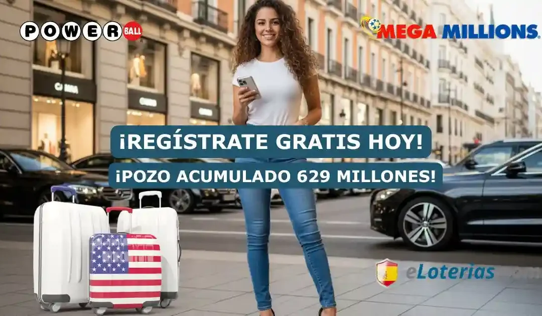 Pozo acumulado de Powerball US 629 millones