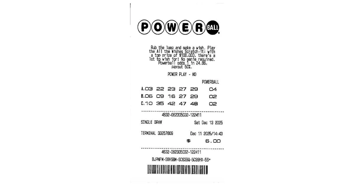 boleto oficial powerball real comprado en espana