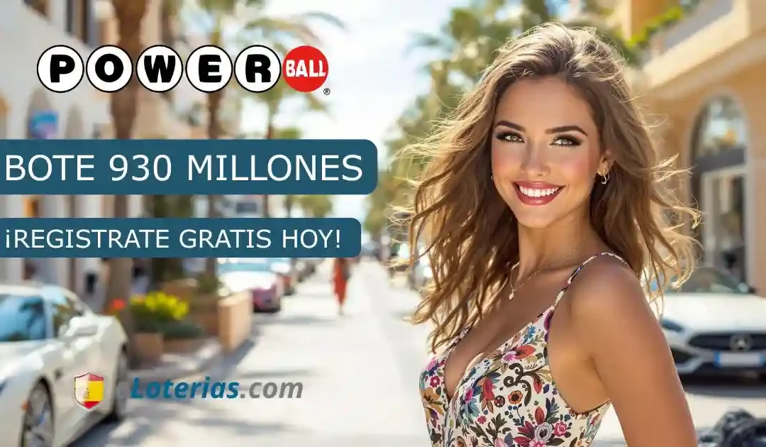Boleto de Powerball de 930 millones de dólares comprado online desde España por un agente de lotería.