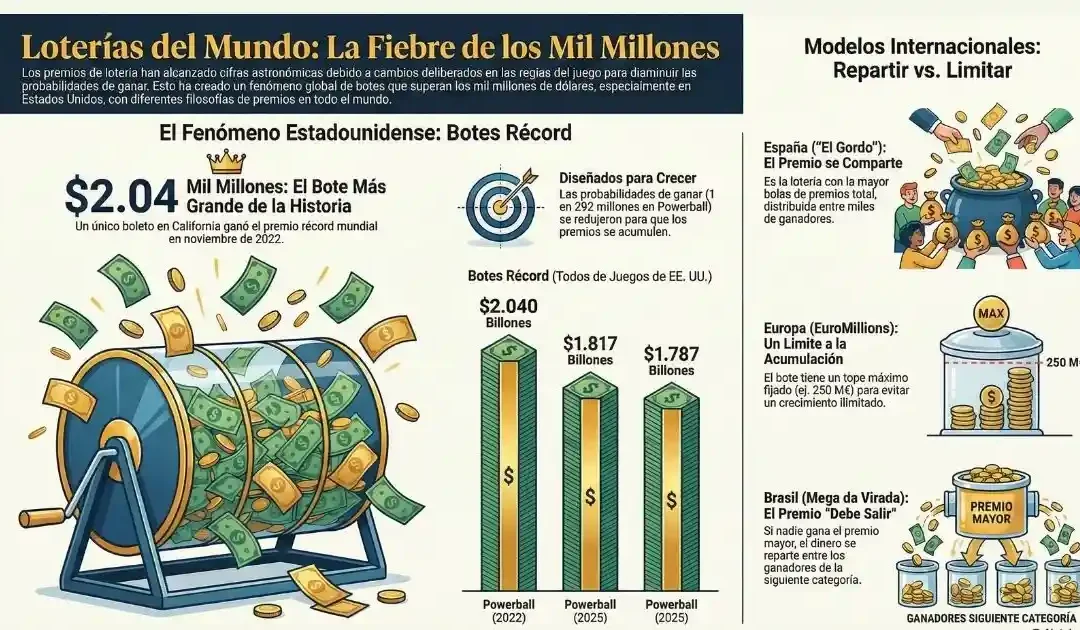 Los botes de lotería más grandes de la historia: análisis global e impacto económico