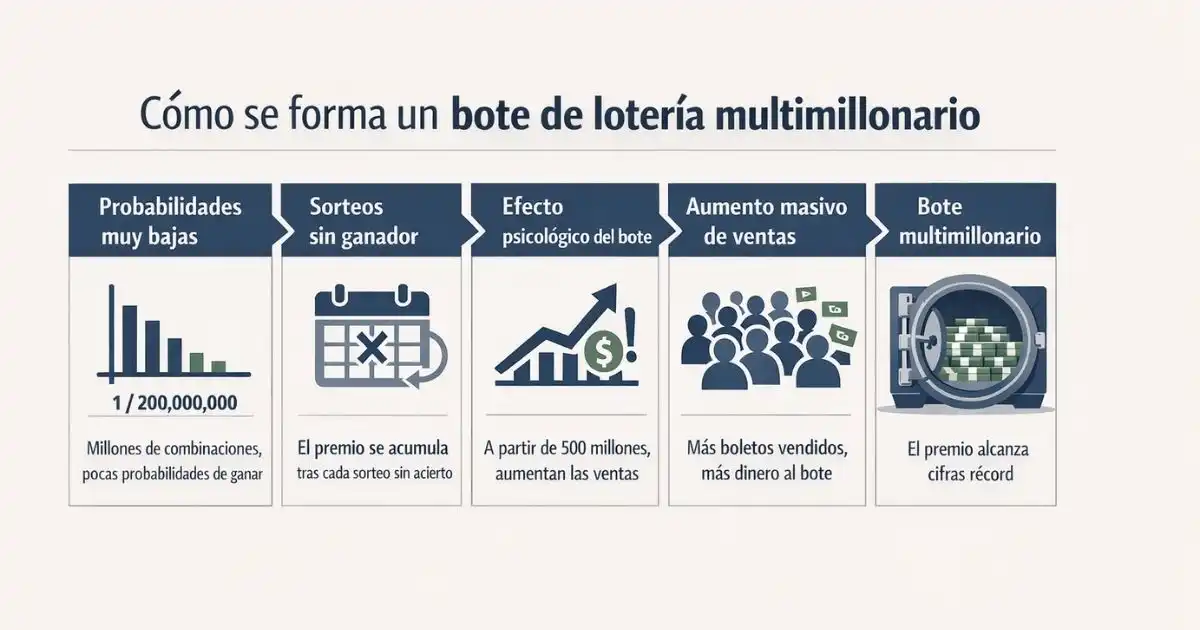 como se forma bote loteria multimillonario infografia