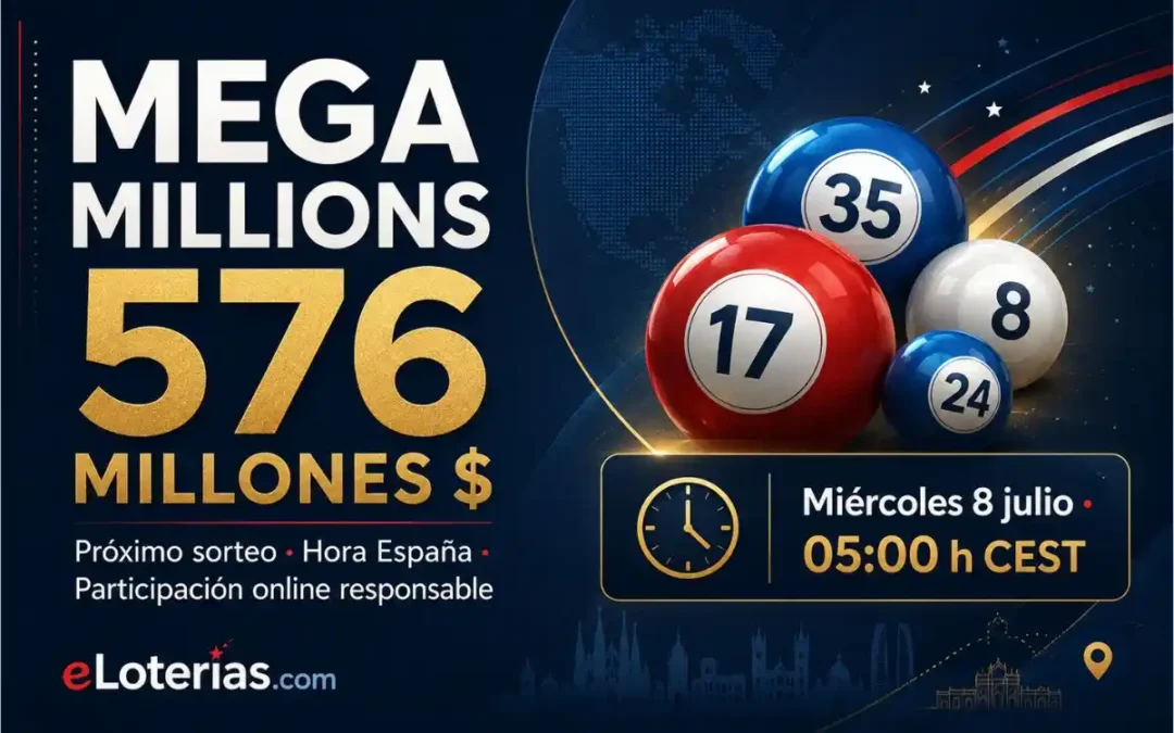Mega Millions 576 millones de dólares próximo sorteo y cómo jugar desde España