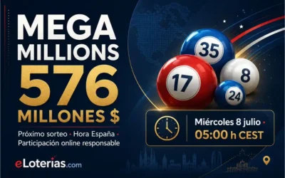 Bote Mega Millions sube a 576 millones de dólares: próximo sorteo y cómo jugar desde España