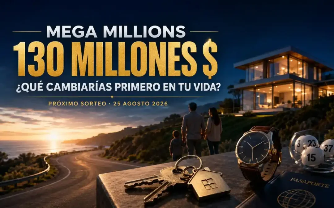 Mega Millions alcanza 130 millones de dólares para el sorteo del 25 de agosto de 2026