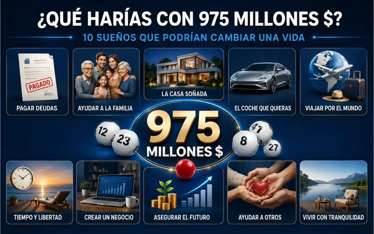 ¿Qué harías con 975 millones de dólares de Powerball? Ideas sobre qué hacer si ganaras los 975 millones de dólares de Powerball: casa, familia, viajes, deudas y futuro