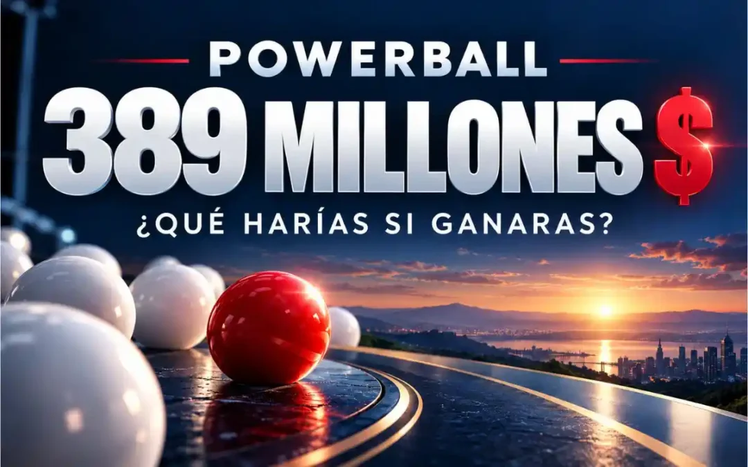 Powerball ofrece un bote estimado de 389 millones de dólares para el próximo sorteo